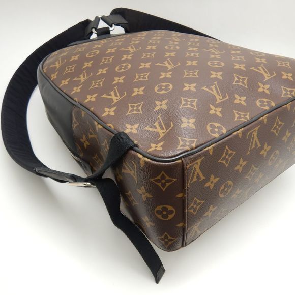 Louis Vuitton Josh Rucksack Backpack Monogram Macassar Brown Black - Picture 7 of 8